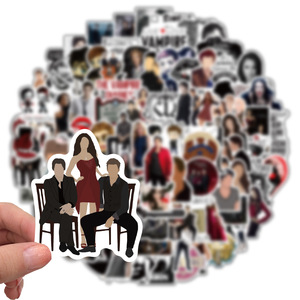 100 autocollants imperméables de la série TV américaine The Vampire <span class=keywords><strong>Diaries</strong></span> pour bagages, ordinateur portable, moto, carnet, casque, tasse - Product Image 3