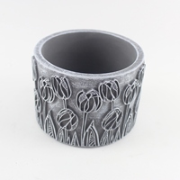 Décoration de maison et de jardin Pot de plante durable Jardinière de bureau d'intérieur Pots de succulentes de fleurs en ciment à vendre