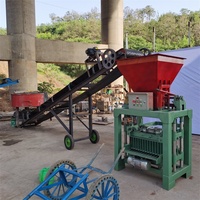 Ligne de production de machines à fabriquer des blocs écologiques rentables YW4-35BD, petites et bon marché, pour les petites entreprises à domicile