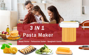 Machine à pâtes 3in1 pour l'aide cuisine pâte <span class=keywords><strong>feuille</strong></span> rouleau Spaghetti Fettuccine support mélangeur accessoire - Product Image 2