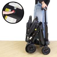 Scooter de mobilité pliable pour adultes, mécanisme de pliage manuel, couleur noire, accoudoirs, moteur 180W, vitesse 7 km/h, capacité 120 kg, 10 Ah
