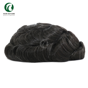 Sistema de Reemplazo <span class=keywords><strong>Capilar</strong></span> para <span class=keywords><strong>Hombre</strong></span>, Peluca Masculina de Doble Nudo, Cabello Humano Indio, <span class=keywords><strong>Prótesis</strong></span> <span class=keywords><strong>Capilar</strong></span> Masculina, Gran Venta - Product Image 5