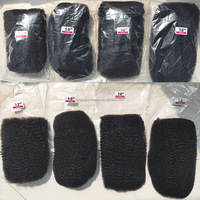 Extensiones de Cabello Humano Virgen Rizado 4C de 10-20 Pulgadas, Cabello Humano Kinky en Paquetes, Material Crudo para Afro Twist