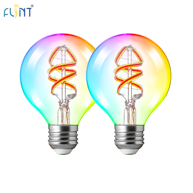 Factory Product Multi Color Glass G25 Led Smart Light Bulbs RGB Dimmable WiFi APP Control Accept Customized