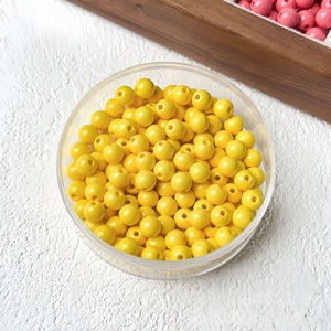 Multicoloured 4/6/8mm Acrylic Colorful Hole <strong>Beads</strong> Round <strong>Beads</strong> <strong>Plastic</strong> Loose Bracelet Accessories - Product Image 6