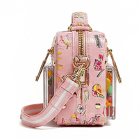 Sac à bandoulière transparent Ita personnalisé Kawaii Sweetie pour femmes, sac à main mignon pour l'affichage de bonbons, imprimé de dessin animé mignon, mini sac