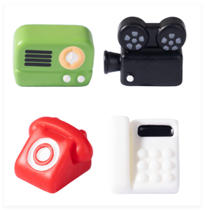 A granel kawaii dibujos animados resina radio reloj despertador proyector <span class=keywords><strong>teléfono</strong></span> lámpara ordenador fijo 3D mini estatuilla niños juguete fabricante - Product Image 5