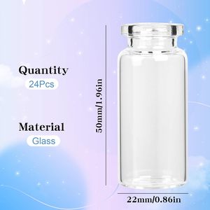 Vente en gros de mini-bouteilles à vœux 5ml 10ml 15ml 20ml 25ml, flacons en verre, logo personnalisé, emballage cosmétique en verre transparent, impression à l'écran - Product Image 2