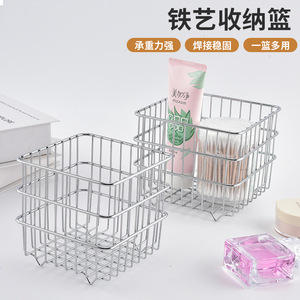 Cesta de Almacenamiento de Alambre de Acero Inoxidable, Forma Rectangular, para Cosméticos y Productos de Cuidado Personal, Ecológica, Tipo Vertical - Product Image 5