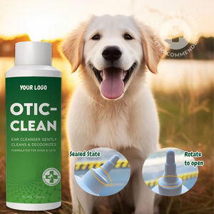 Gouttes nettoyantes d'oreilles de luxe pour animaux de compagnie stockées avec des extraits naturels de plantes pour les oreilles infectées et qui démangent - Product Image 1