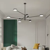 Lámpara de Techo LED de Lujo Italiana Moderna de Latón Macizo, Altura Ajustable, Diseño Minimalista de Ramas, para Sala de Estar, Dormitorio, Comedor
