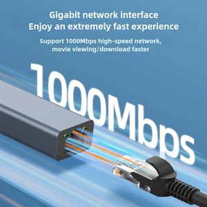 Tarjeta de Red USB 100M/<span class=keywords><strong>GB</strong></span>, Adaptador de <span class=keywords><strong>Cable</strong></span> USB a Puerto <span class=keywords><strong>Ethernet</strong></span>, USB a RJ45, Tarjeta de Red Plug and Play sin Controladores para PC y Portátil - Product Image 3