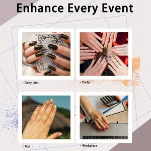 Vente en gros Qualité Salon Non-toxique Oeil <span class=keywords><strong>de</strong></span> Chat Gradient Brillant Paillettes Nail Art Autocollants Étanches Ongles Wraps pour <span class=keywords><strong>Manucure</strong></span> - Product Image 6