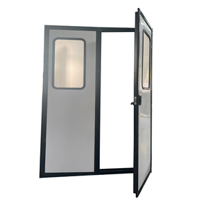 Fourniture directe usine – Porte double entrée sur mesure 1300*1450mm à quatre angles droits pour camping-car, véhicule spécial, ambulance, avec fenêtre intégrée - Product Image 3