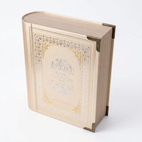 Boîte cadeau magnétique personnalisée de style livre avec insert, dorée à chaud, emballage de luxe pour vin et cosmétiques
