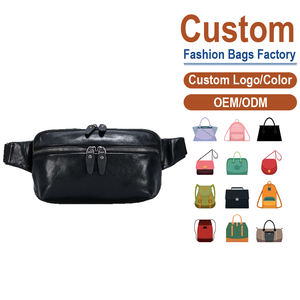 Bolso de Pecho para Hombre de Cuero Negro de Grano Completo - Estilo Urbano Antirrobo, Utilitario y Listo para la Calle - OEM para Marcas - Product Image 1