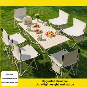 <b>Outdoor</b> <b>Folding</b> Portable Ultralight Camping Picnic <b>Table</b> Roll-Up <b>Table</b> Camping - Product Image 2