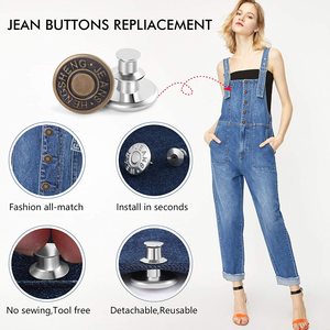 WYSE Botones Custom Jean bottoni ottone metallo Jean bottone <span class=keywords><strong>Maker</strong></span> Denim No cucire regolabile bottoni a pressione per vestiti e rivetti - Product Image 6