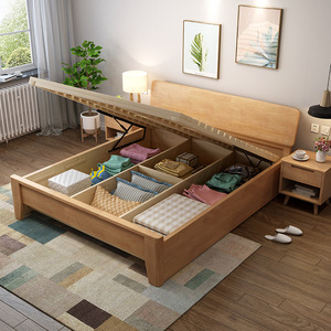 Cama Moderna Minimalista Nórdica de Madera Maciza, Cama Doble para Dormitorio COLS, Cama Doble de 1.8 Metros COLS - Product Image 4