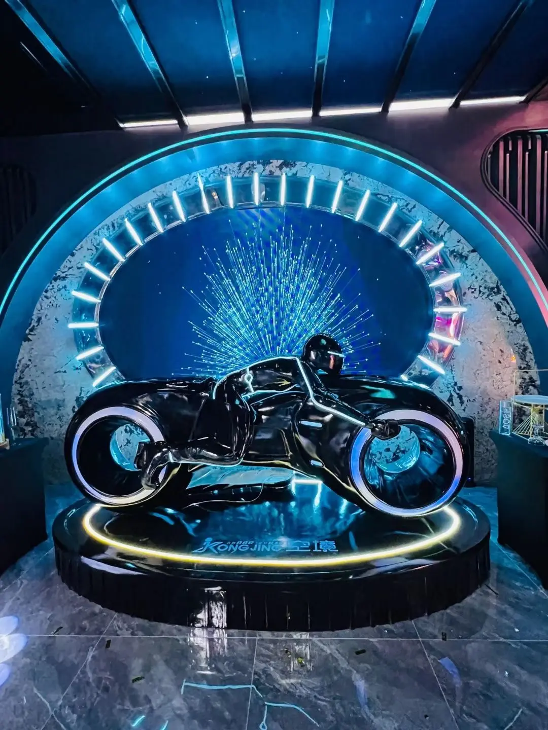Ktv bar livehouse taberna restaurante luminosa motocicleta escultura decoração corrida dinâmica decoração
