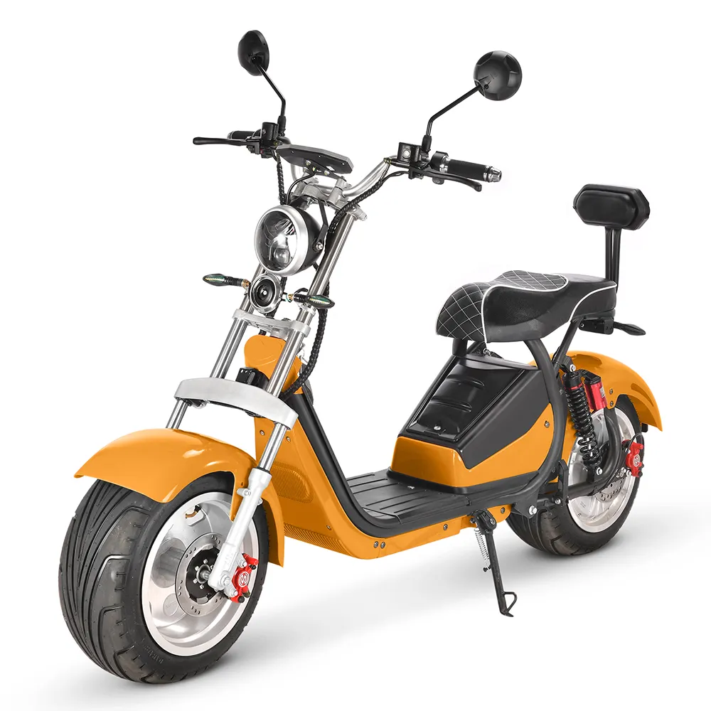 EEC/COC認定電動スクーターバッテリー1500Wダブルシート2輪電動スクーター大人用電動チョッパーオートバイ