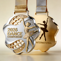 Medalla de Oro Personalizada con Logotipo en 3D, Medalla Deportiva de Metal Fundido a Medida para Carreras de 5k, Premio Deportivo con Cinta