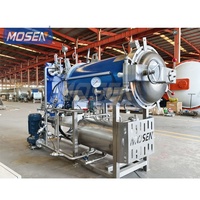 Nouvel Autoclave Industriel Mosen Automatique Intégré 2-en-1 200L à Vapeur et Pulvérisation d'Eau pour Stérilisation Alimentaire