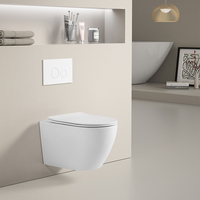WC mural monobloc moderne en céramique à chasse d'eau, pour hôtels et villas