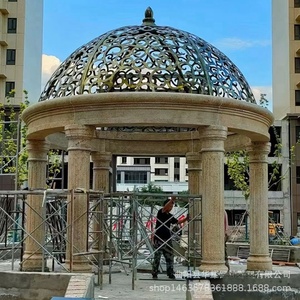 <span class=keywords><strong>Pavillon</strong></span> en fer forgé de style européen pour l'extérieur, avec dimensions personnalisables, couleur <span class=keywords><strong>or</strong></span> blanc - Product Image 3