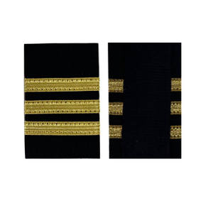 Alta calidad personalizada cinta de encaje dorado conjunto de uniforme de piloto de aviación rango charreteras insignias nuevo vestido charreteras Logo Decoración - Product Image 4