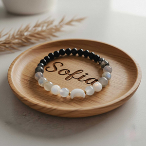 Bracelet d'énergie lunaire de haute qualité, bijoux en cristal de guérison, style bohème, cadeau pour <span class=keywords><strong>elle</strong></span>, bracelet en cristal de phase lunaire extensible - Product Image 6