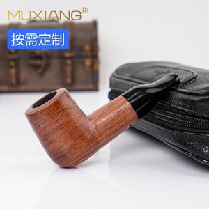 Muxiang Wooden Smoking Pipe Bent Type Solid Rosewood Handmade Tobacco Pipe With 3mm Tenon Mouthpiece Customizable - Product Image 1