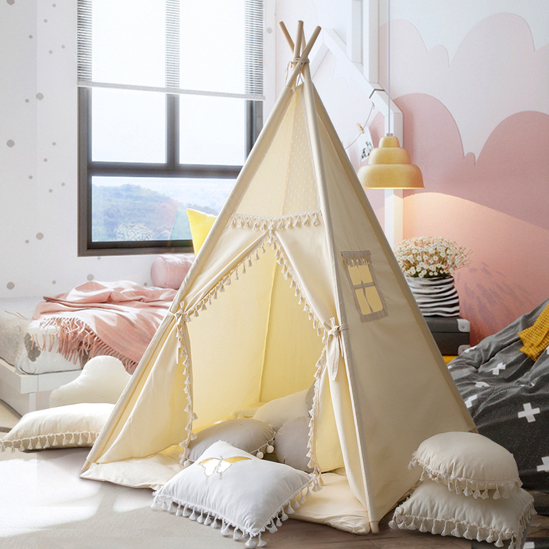 5 pole-beige-each size 110cm,high 165cm