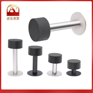 Door Stopper Floor Mount 201 Stainless Steel Minimalist Design Easy Installation <b>Extended</b> Structure Crash Barrier - Product Image 3