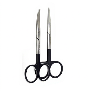 Juego de 2 Tijeras Super Cut Iris, Instrumento Quirúrgico Oftálmico, Mango Negro, 4.5" (11.4cm), Rectas y Curvas, Acero Inoxidable - Product Image 1