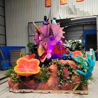 Défilé de dinosaures animatroniques, décoration de carnaval, flotteur lumineux LED, flotteur de festival, affichage personnalisé pour parc à thème
