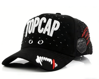 Gorras de Béisbol TOPCAP de Gamuza con Tachuelas de Diamantes para Hombre, Gorras Deportivas de 5 Paneles con Logotipo Personalizado
