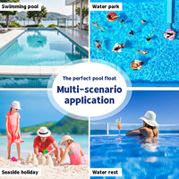 Chaise longue flottante gonflable pour piscine avec accoudoirs et dossier - Portable, en PVC, écologique et durable