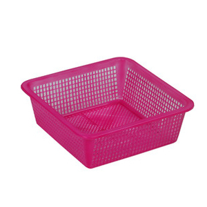 Nhà máy cung cấp bán buôn cấp thực phẩm nhà bếp trái cây rau lưu trữ giỏ nhựa rau vuông rửa cống giỏ - Product Image 6