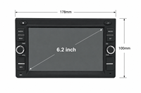 Radio para Auto Android para Nissan de 6.2 Pulgadas, Reproductor Multimedia con GPS, Carplay y AUTO, Reproductor de Video Estéreo Universal