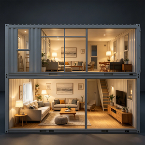 Maisons conteneurs modulaires démontables : Maisons en verre préfabriquées à assemblage rapide, idéales pour les locations de vacances, personnalisables - Product Image 4