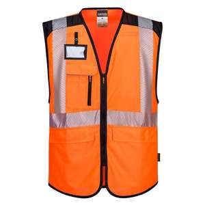 PORTWEST - PW309OBR4XL PW3 Gilet exécutif haute visibilité orange/noir-EAN 5036108381784 HI-VIS WORKWEAR - Product Image 1