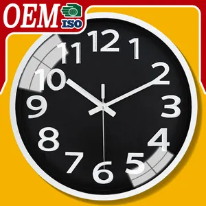 12 inch Modern decorative plastic Wall clock custom logo 3D digital Wall clock