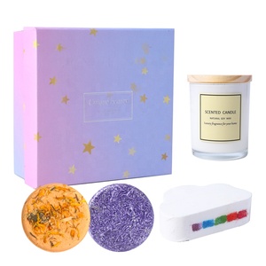 Donne di lusso Spa cura del corpo aromaterapia candele di cera di soia naturale Shampoo Bar doccia a vapore arcobaleno bagno bomba bagno <span class=keywords><strong>Set</strong></span> regalo - Product Image 3