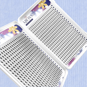 Abonnie 20D Bouquets de <span class=keywords><strong>Cils</strong></span> Pré-fabriqués Éventails à Tiges Longues et Courtes Plateaux de <span class=keywords><strong>Cils</strong></span> Pré-faits Base Pointue Étroite Ventilateurs de Volume Pré-faits - Product Image 2
