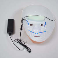 Masque lumineux LED pour fêtes et fêtes foraines, masque de visage moche, Joker, lumineux, pour festival, fête, carnaval, masque décoratif pour les yeux, drôle