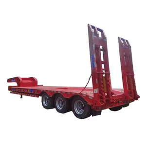 รถบรรทุกพ่วง3เพลา4 50Ton 60Ton รถกึ่งพ่วงแบบไฮดรอลิกแบบต่ำเตียงต่ำ - Product Image 4