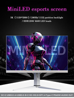 OEM 27-Zoll Mini-LED 16:9 IPS-Panel 2K/5K QHD UHD HDR DP 165/180/240HZ Gaming-Monitor für PC-Desktop