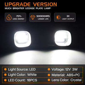 Nueva Luz LED para Placa de Matrícula FetonAuto, Compatible con <span class=keywords><strong>Chevrolet</strong></span> Blazer S10 Pickup, GMC Jimmy Sonoma, Oldsmobile Bravada 98-05, Trasera - Product Image 2