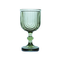 Verre à vin soufflé à la main de style européen et pour verre à champagne Coupe de mariage décorative avec pouce vert Verre à eau en plastique de couleur épaissie